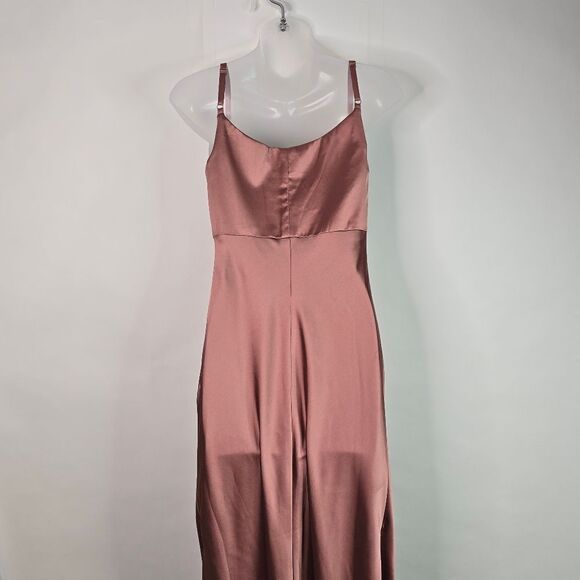 Revelry Desert Rose Skye Satin Maxi Dress - Picture 4 of 11